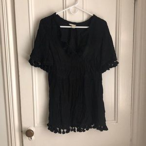 Beach cover up with tassels